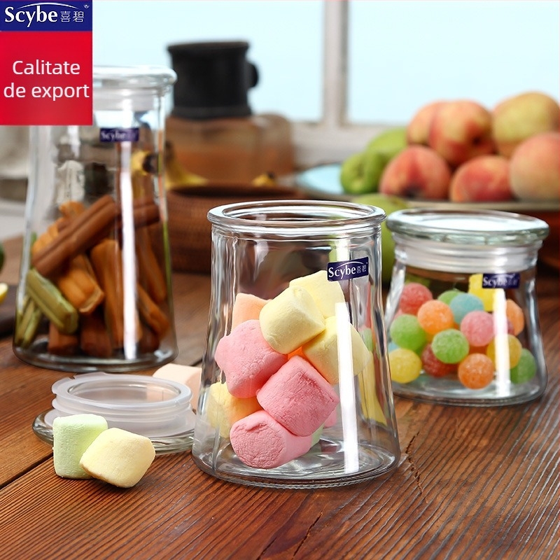 Borcan din sticlă pentru depozitare • Brand: scybe/Xibi • Material: Sticlă • Capacitate: 650–1200 ml • Stil: Modern simplu