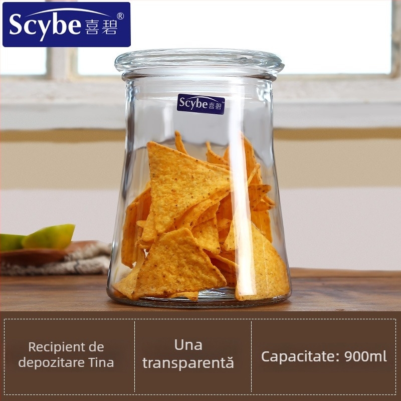 Borcan din sticlă pentru depozitare • Brand: scybe/Xibi • Material: Sticlă • Capacitate: 650–1200 ml • Stil: Modern simplu
