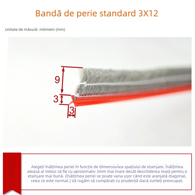 Bandă etanșare pentru uși și ferestre, aliaj de aluminiu, model YL-MTPT, rezistență la uzură și la îmbătrânire, etanșare, rezistență la impact și izolare fonică