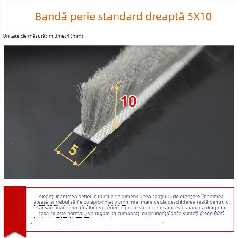 Bandă etanșare pentru uși și ferestre, aliaj de aluminiu, model YL-MTPT, rezistență la uzură și la îmbătrânire, etanșare, rezistență la impact și izolare fonică