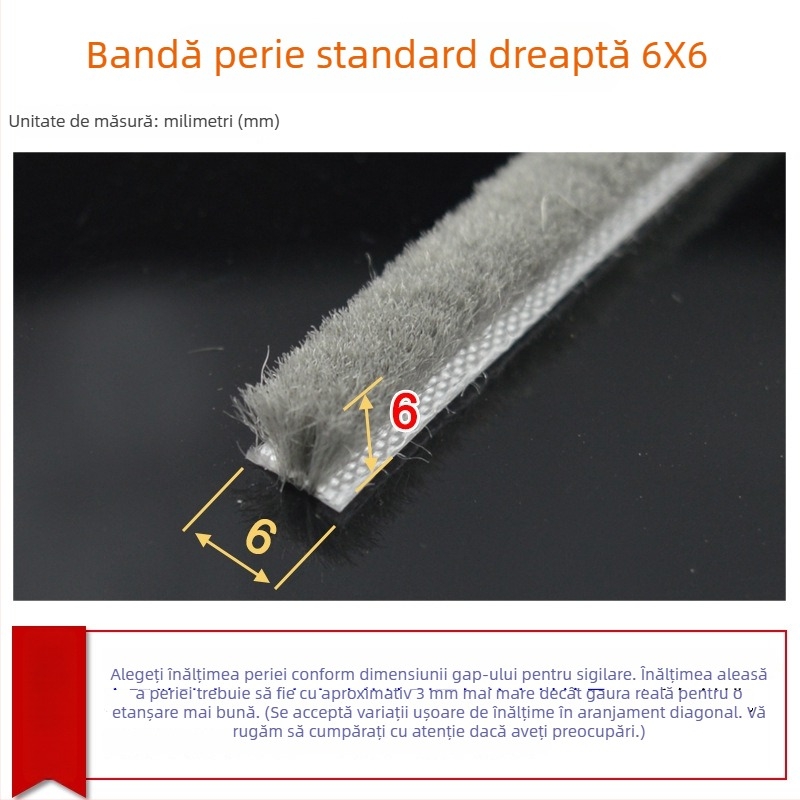 Bandă etanșare pentru uși și ferestre, aliaj de aluminiu, model YL-MTPT, rezistență la uzură și la îmbătrânire, etanșare, rezistență la impact și izolare fonică