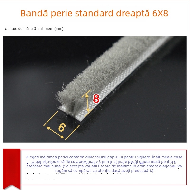 Bandă etanșare pentru uși și ferestre, aliaj de aluminiu, model YL-MTPT, rezistență la uzură și la îmbătrânire, etanșare, rezistență la impact și izolare fonică