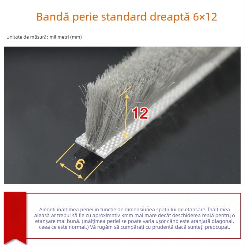 Bandă etanșare pentru uși și ferestre, aliaj de aluminiu, model YL-MTPT, rezistență la uzură și la îmbătrânire, etanșare, rezistență la impact și izolare fonică