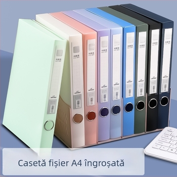Cutie pentru fișiere A4 din plastic, material PP, design pliabil cu cârlig S și buclă, marcă Youlejia, lățime spate 50