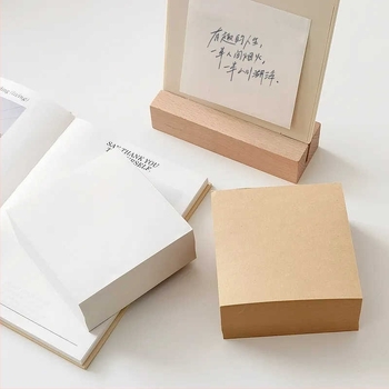 Bloc de notițe în stil Muji, 400 de pagini, formă pătrată, hârtie goală pentru schițe, foi de notițe rupibile, ultra groasă