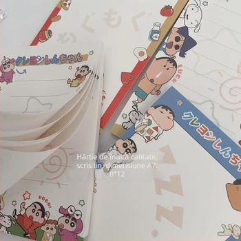 Bloc-notes cu pagini detașabile, temă Crayon Shin-chan, 50 de pagini