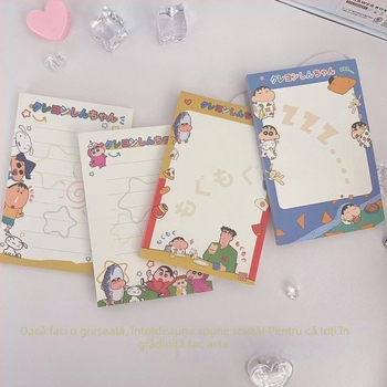 Bloc-notes cu pagini detașabile, temă Crayon Shin-chan, 50 de pagini