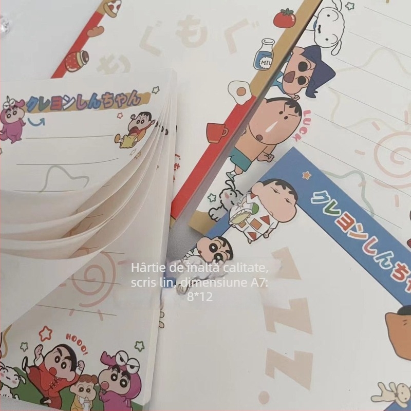 Bloc-notes cu pagini detașabile, temă Crayon Shin-chan, 50 de pagini