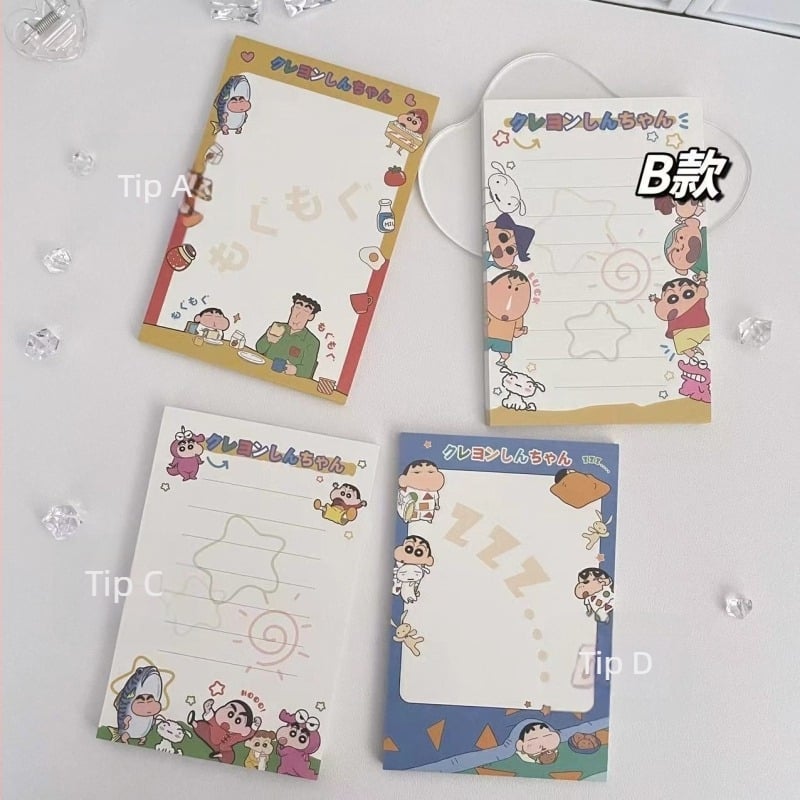 Bloc-notes cu pagini detașabile, temă Crayon Shin-chan, 50 de pagini
