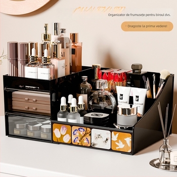 Organizator cosmetic cu protecție la praf, sertare pentru îngrijire a pielii