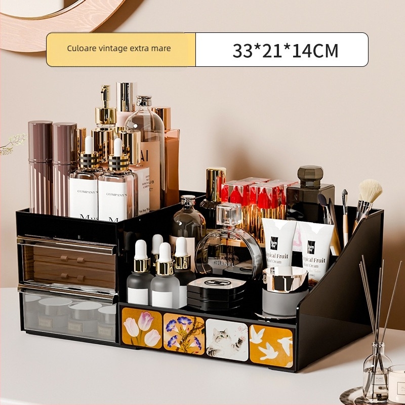 Organizator cosmetic cu protecție la praf, sertare pentru îngrijire a pielii