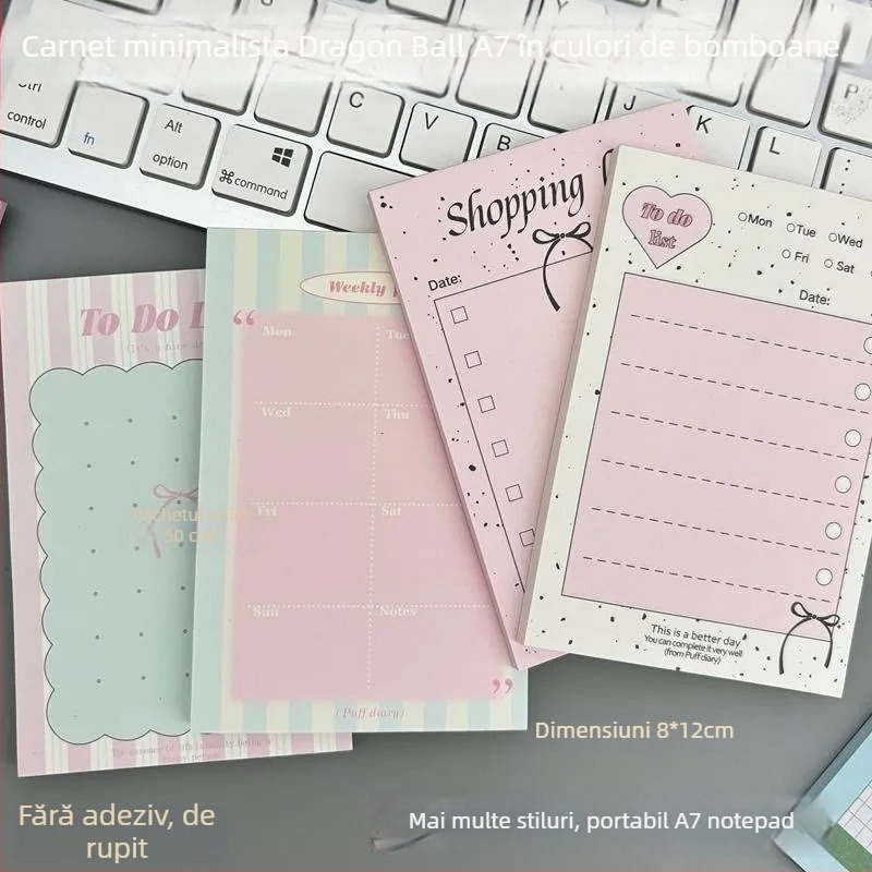 Bloc de notițe cu stil desen animat, hârtie groasă pentru schițe, foi detașabile