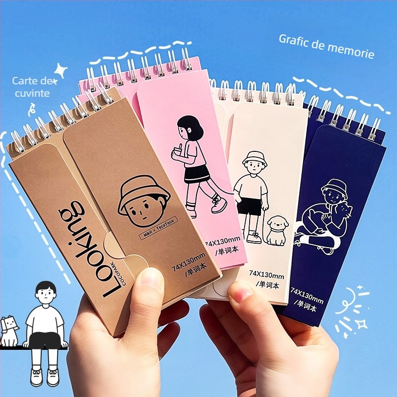 Notebook de cuvinte în engleză pentru studenți – TACOTACO jurnal de memorii portabil și creativ (Brand: Wheat and; Stil: Paper Brick; Lipire: Nu; IP: Nu autorizat)