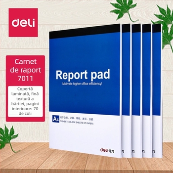 Caiet Deli – Manuscris alb, Hârtie groasă, Stil bloc de hârtie, IP autorizare: Nu, Lipire: Nu