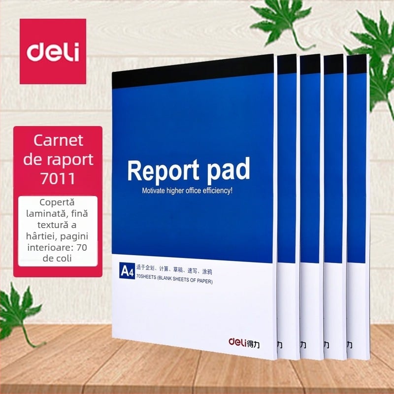 Caiet Deli – Manuscris alb, Hârtie groasă, Stil bloc de hârtie, IP autorizare: Nu, Lipire: Nu