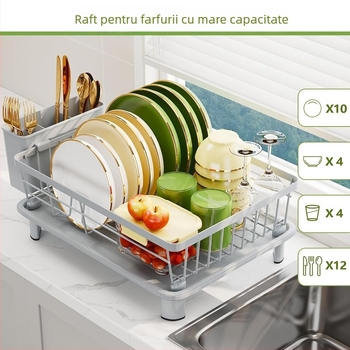 Raft de scurgere pentru veselă – Fier, depozitare bucătărie, Brand Jiangmen Jianshang Home Furnishing, Primăvara 2025