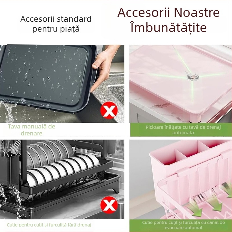 Raft de scurgere pentru veselă – Fier, depozitare bucătărie, Brand Jiangmen Jianshang Home Furnishing, Primăvara 2025