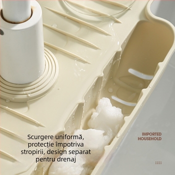 Covoraș de drenaj din silicon pentru chiuvetă, seria Drain mat, brand Kaxiu Ju, lansare vară 2024