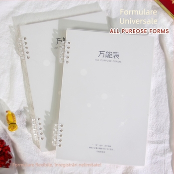 Gao xiaoqi caiet cu formulare goale, registru detaliat și pagini de înregistrare/prezență; legare cu foi detașabile, copertă PP, Dowling hârtie, 120 g, 50–100 pagini