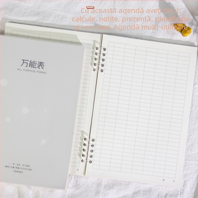 Gao xiaoqi caiet cu formulare goale, registru detaliat și pagini de înregistrare/prezență; legare cu foi detașabile, copertă PP, Dowling hârtie, 120 g, 50–100 pagini