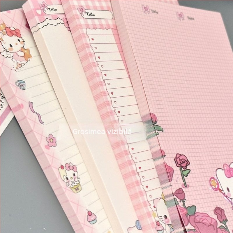 KT Cat bloc de notițe cu fată desen animat – 50 pagini, IP neautorizat