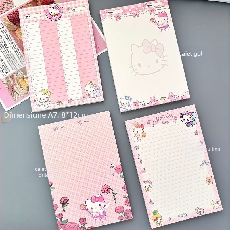 KT Cat bloc de notițe cu fată desen animat – 50 pagini, IP neautorizat