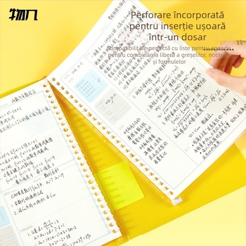 Caiet cu legare lipită, 26 găuri, hârtie offset 80 g/m², 50–100 pagini, model WN-CTB550