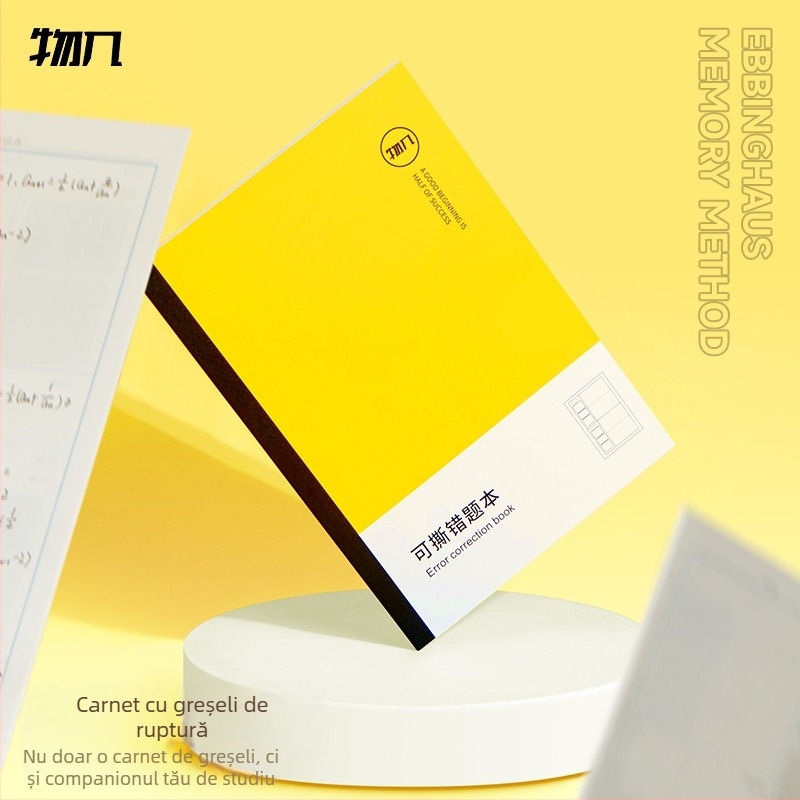 Caiet cu legare lipită, 26 găuri, hârtie offset 80 g/m², 50–100 pagini, model WN-CTB550