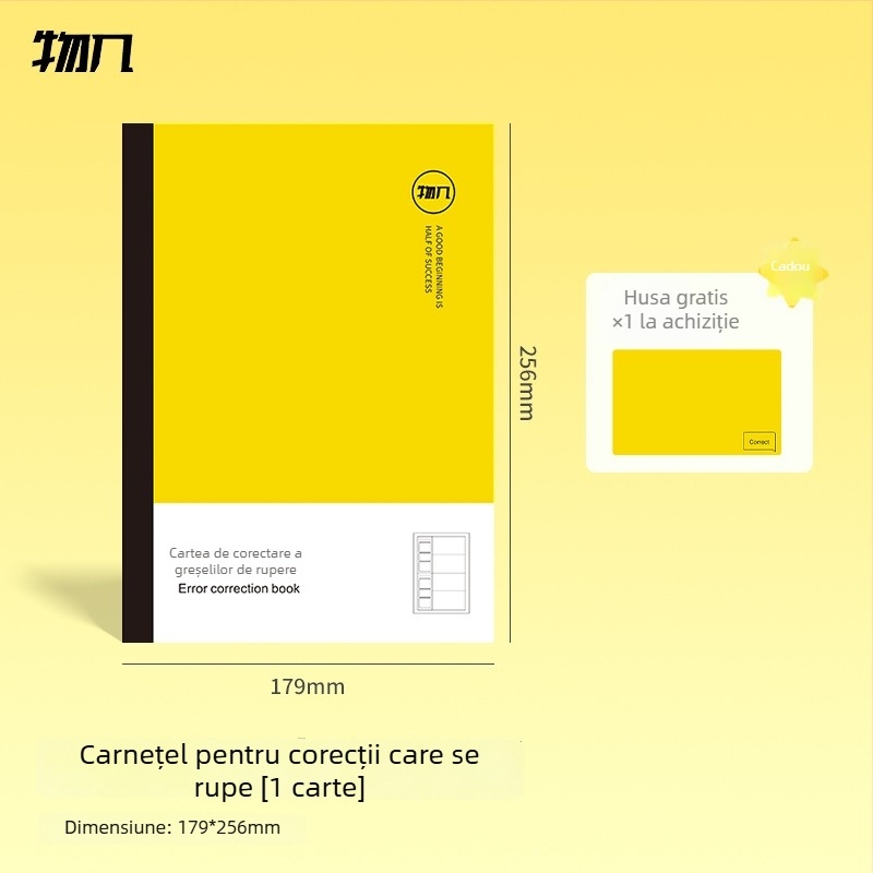 Caiet cu legare lipită, 26 găuri, hârtie offset 80 g/m², 50–100 pagini, model WN-CTB550