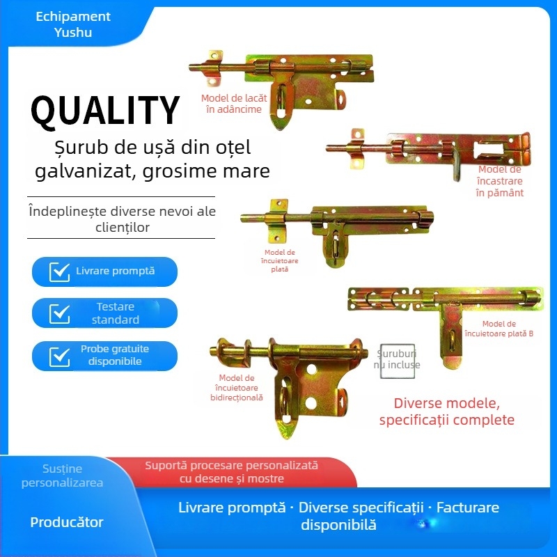 Butterfly latch, bolț pentru ușă din fier îngroșat și întărit