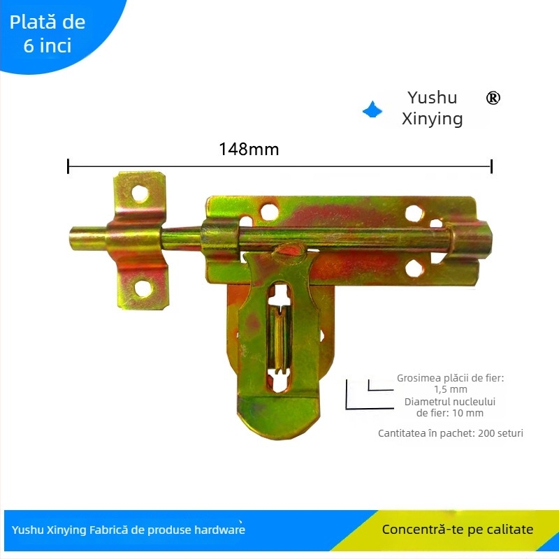 Butterfly latch, bolț pentru ușă din fier îngroșat și întărit