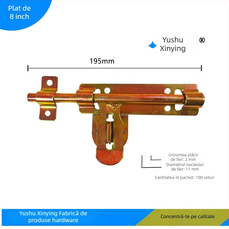 Butterfly latch, bolț pentru ușă din fier îngroșat și întărit
