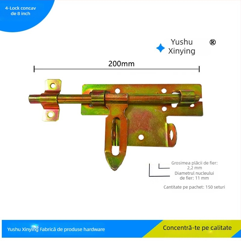 Butterfly latch, bolț pentru ușă din fier îngroșat și întărit