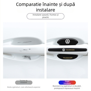 Bandă anti-coliziune pentru mânerul ușii mașinii cu etichetă adezivă reflectorizantă — Tip: Bandă anti-coliziune; Material: TPE; Model: Reflective Drop Adhesive Sticker; Modele aplicabile: General