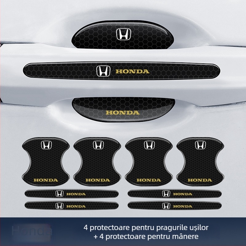 Bandă anti-coliziune pentru mânerul ușii mașinii cu etichetă adezivă reflectorizantă — Tip: Bandă anti-coliziune; Material: TPE; Model: Reflective Drop Adhesive Sticker; Modele aplicabile: General