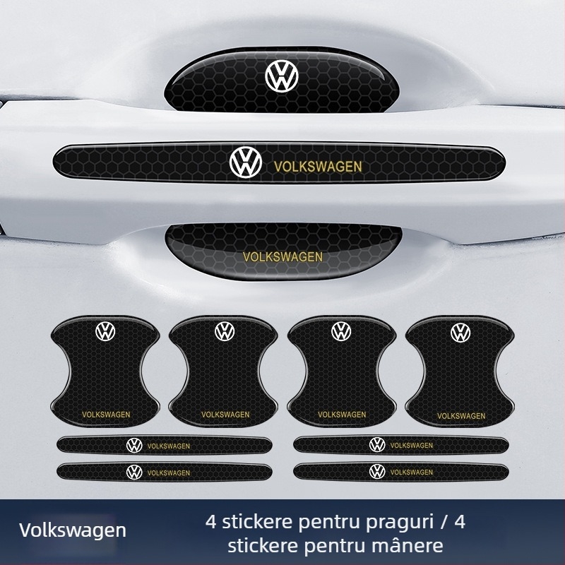 Bandă anti-coliziune pentru mânerul ușii mașinii cu etichetă adezivă reflectorizantă — Tip: Bandă anti-coliziune; Material: TPE; Model: Reflective Drop Adhesive Sticker; Modele aplicabile: General