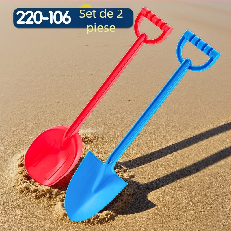 Set jucării de plajă cu unelte pentru săpat în nisip și lopățile, din plastic, pentru copii 4–6 ani, cu activități de apă