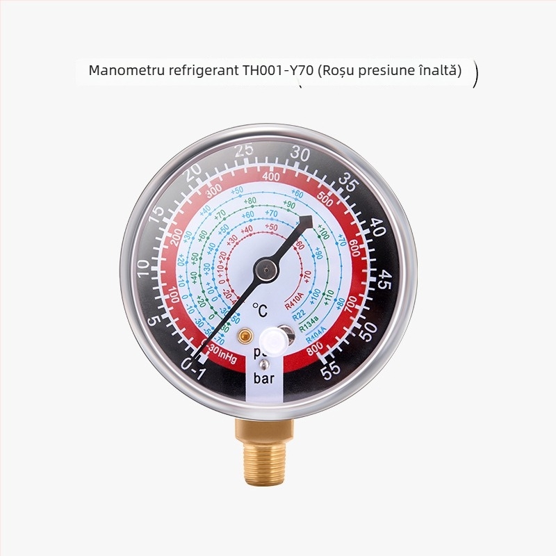 Tonghe Manometru de presiune refrigerant personalizat pentru R22, R134a, R410A – Precizie, conexiune filetata