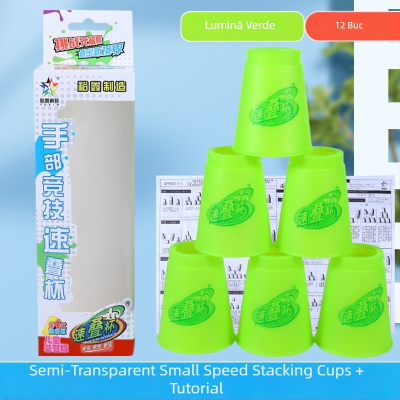 Set Yuxin de pahare stivuite – jucărie educativă din plastic pentru copii 7–14 ani, dezvoltă coordonarea mână-ochi, 3C certificat (cod 2009152203003176)