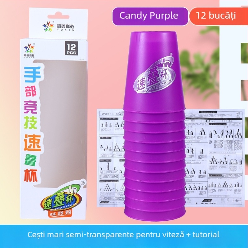 Set Yuxin de pahare stivuite – jucărie educativă din plastic pentru copii 7–14 ani, dezvoltă coordonarea mână-ochi, 3C certificat (cod 2009152203003176)