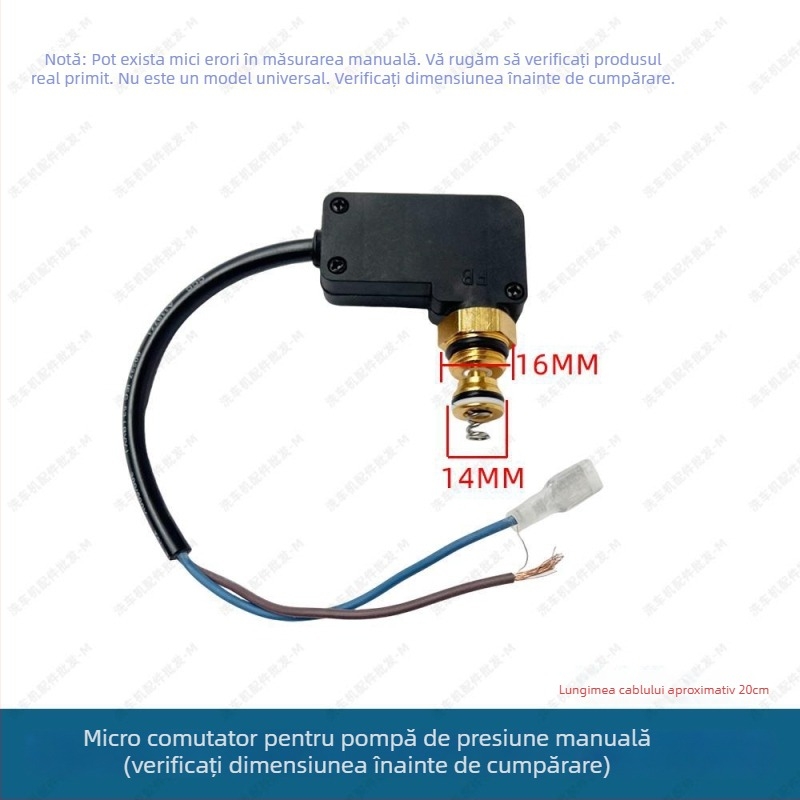 Set pistolă de spălat cu presiune înaltă pentru mașini cu întrerupător de oprire automată, valve de presiune și cutie micro-switch