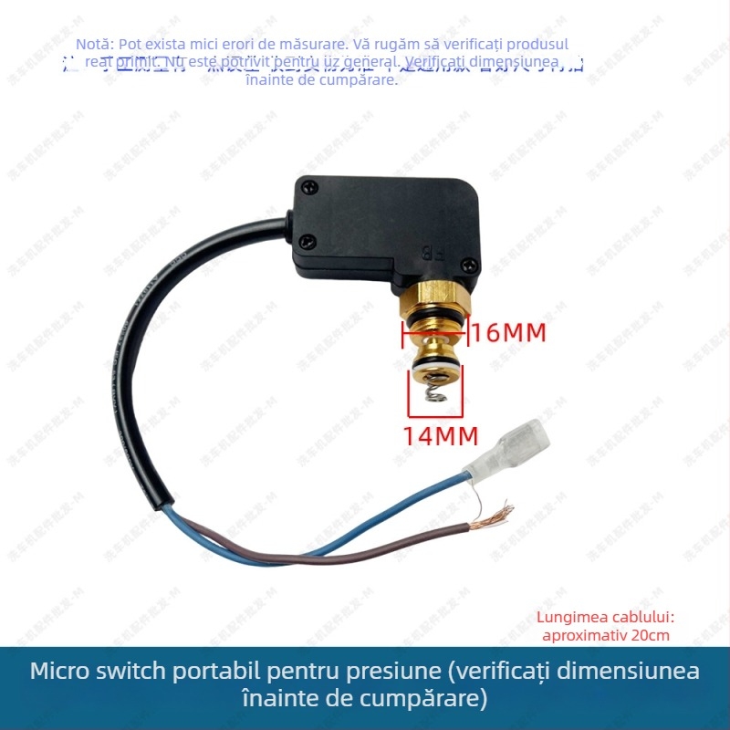 Set pistolă de spălat cu presiune înaltă pentru mașini cu întrerupător de oprire automată, valve de presiune și cutie micro-switch