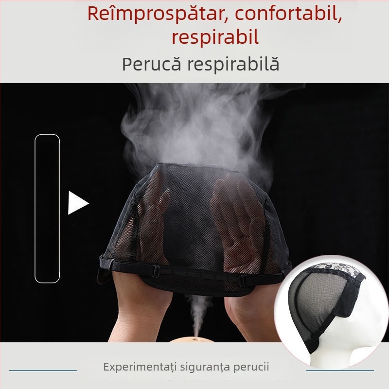 Perucă scurtă din păr real pentru femei de vârstă mijlocie și în vârstă, construcție cu mecanism, potrivită pentru orice nuanță de piele și formă a feței