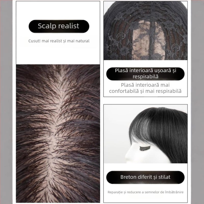 Perucă pentru femei, păr bob scurt, păr uman real, stil coreean, perucă completă pentru cap, bucle pufoase