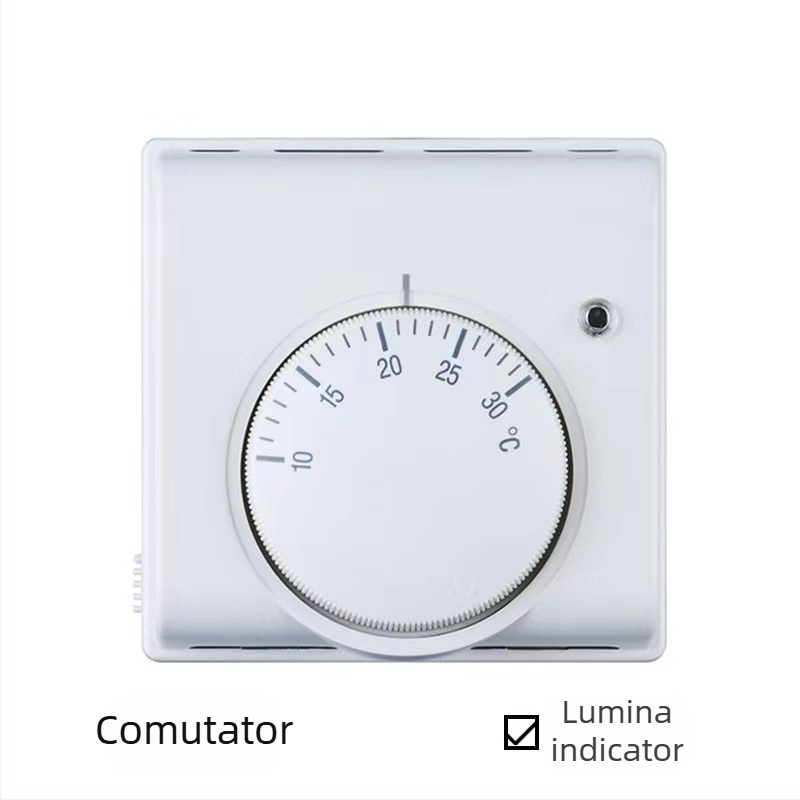 Termostat mecanic pentru sisteme HVAC, montat pe perete, 220V, controlul temperaturii pentru centrala de aer condiționat și încălzire prin podea