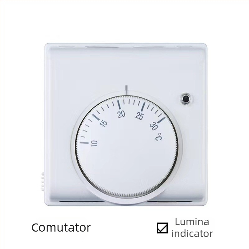 Termostat mecanic pentru sisteme HVAC, montat pe perete, 220V, controlul temperaturii pentru centrala de aer condiționat și încălzire prin podea