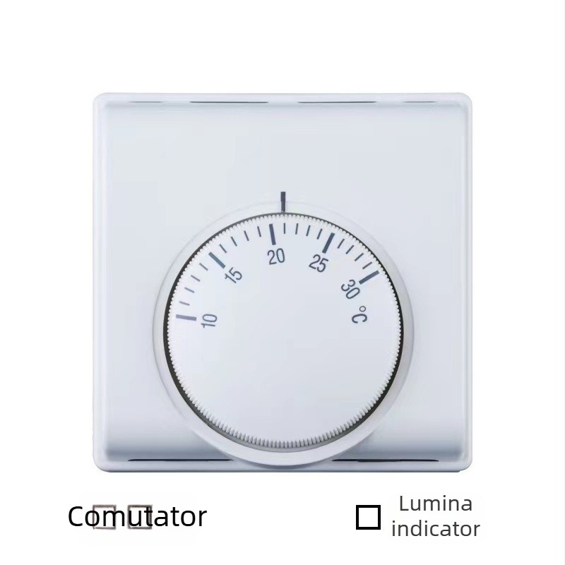 Termostat mecanic pentru sisteme HVAC, montat pe perete, 220V, controlul temperaturii pentru centrala de aer condiționat și încălzire prin podea