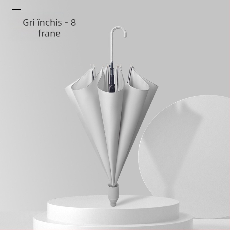 Umbrelă cu mâner lung, 16 spițe, impermeabilă, deschidere automată, imprimare logo disponibilă