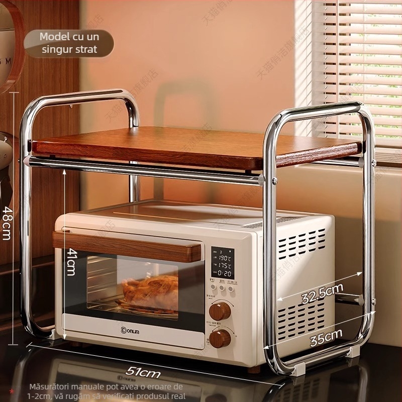 Raft de depozitare pentru cuptor cu microunde, multipurpose — construcție metalică; Brand Qiao Jie; Origine Zhejiang; Stil modern simplu