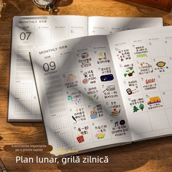 Caiet cu copertă din piele, legare cu ață, Dowling hârtie, 80 gsm, 50–100 pagini